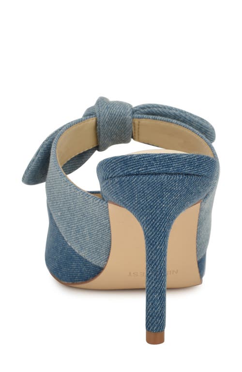 Nine West Demmure Pointed Toe Mule In Medium Blue 420