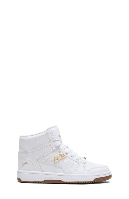 Puma Kids' Rebound Layup High Top Sneaker In White