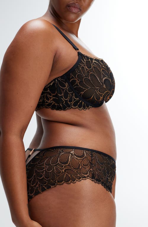 Savage X Fenty Savage Not Sorry Unlined Lace Balconette Bra In Black