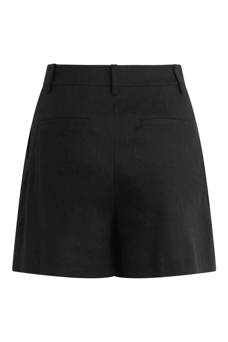 The Favorite Linen Blend Shorts, Alternate, color, BLACK