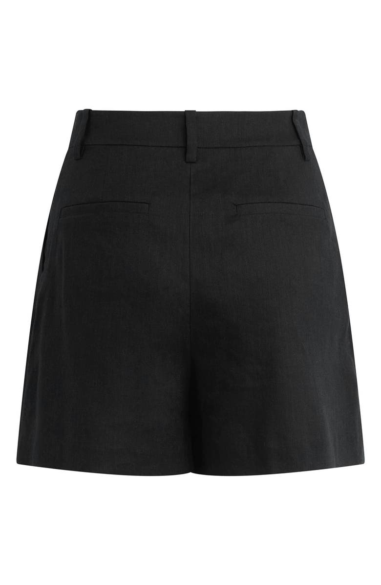 Favorite Daughter The Favorite Linen Blend Shorts, Alternate, color, Black