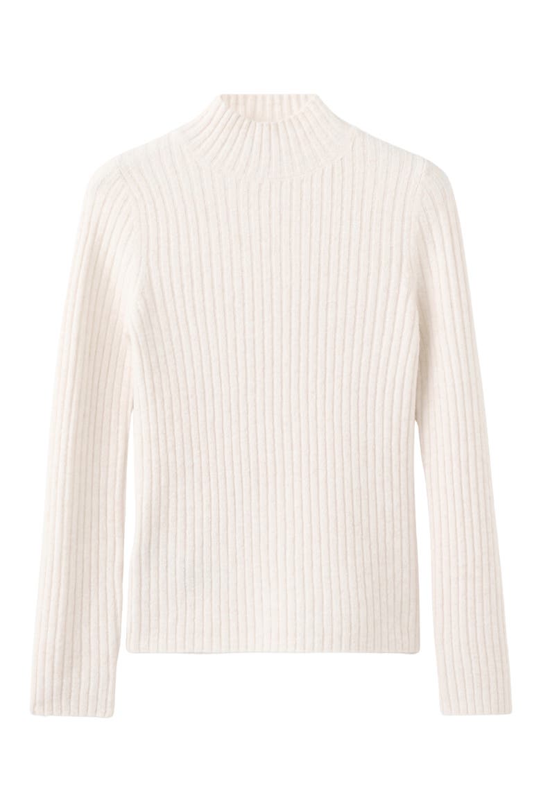 Simonet Turtleneck Rib Sweater, Alternate, color, ECRU