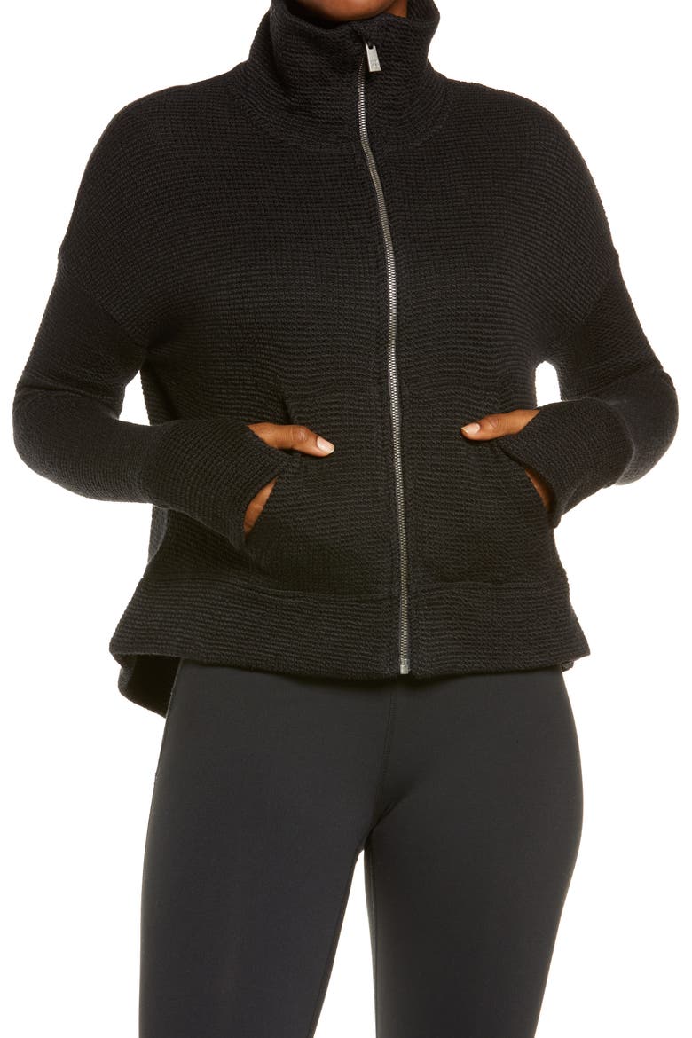 Restful Bouclé Jacket, Alternate, color, BLACK