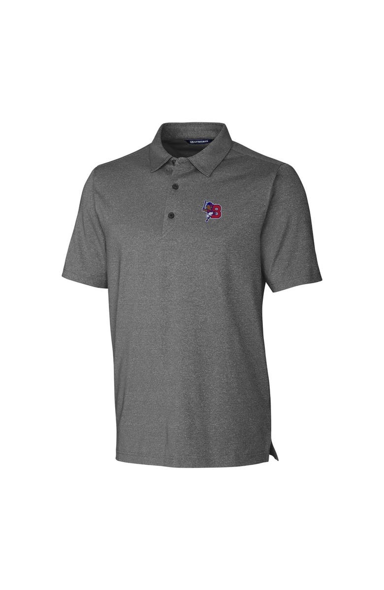 Cutter & Buck Men's Cutter & Buck Heather Charcoal Buffalo Bisons Forge Heathered Stretch Polo, Alternate, color, 