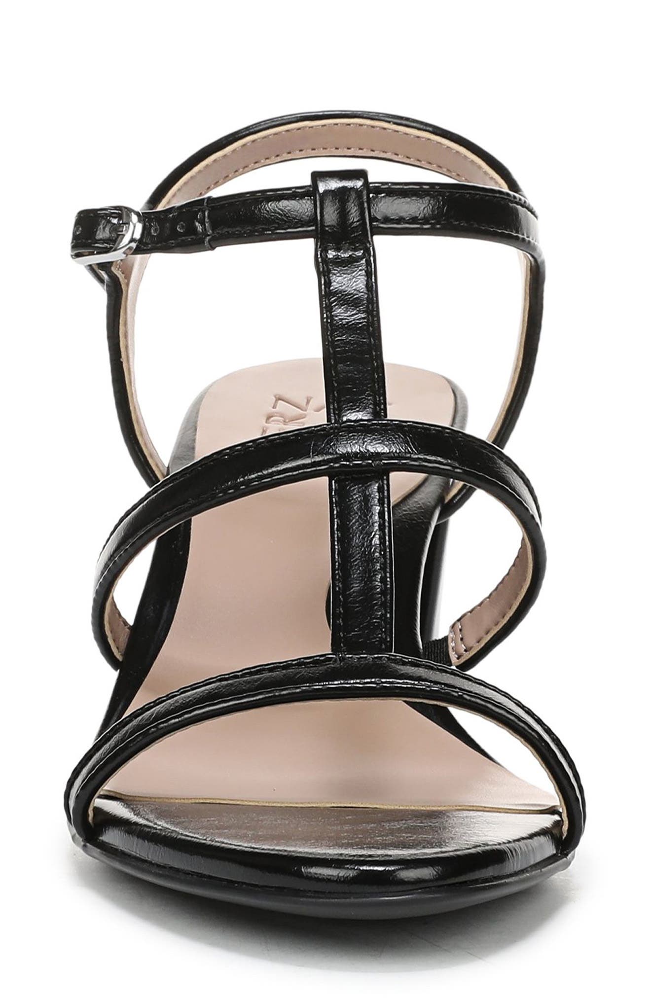 Naturalizer Bristol Cage Sandal, Alternate, color, Black Faux Leather