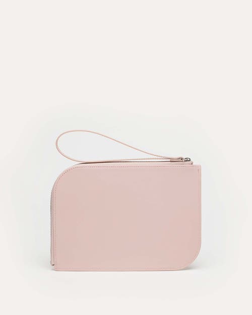 Shop Want Les Essentiels De La Vie Want Les Essentiels Arch Smooth Leather Cosmetic Pouch In Blush