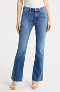 PAIGE Laurel Raw Hem High Waist Canyon Bootcut Jeans