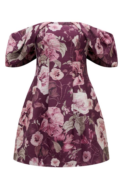 Ever New Jacquie Off The Shoulder Minidress In Purple