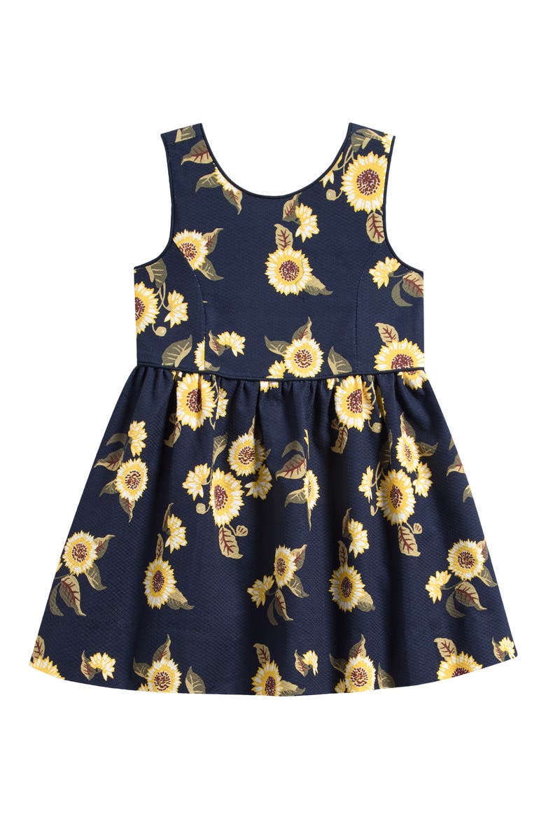 Kids' Sunflower Dress, Main, color, NAVY