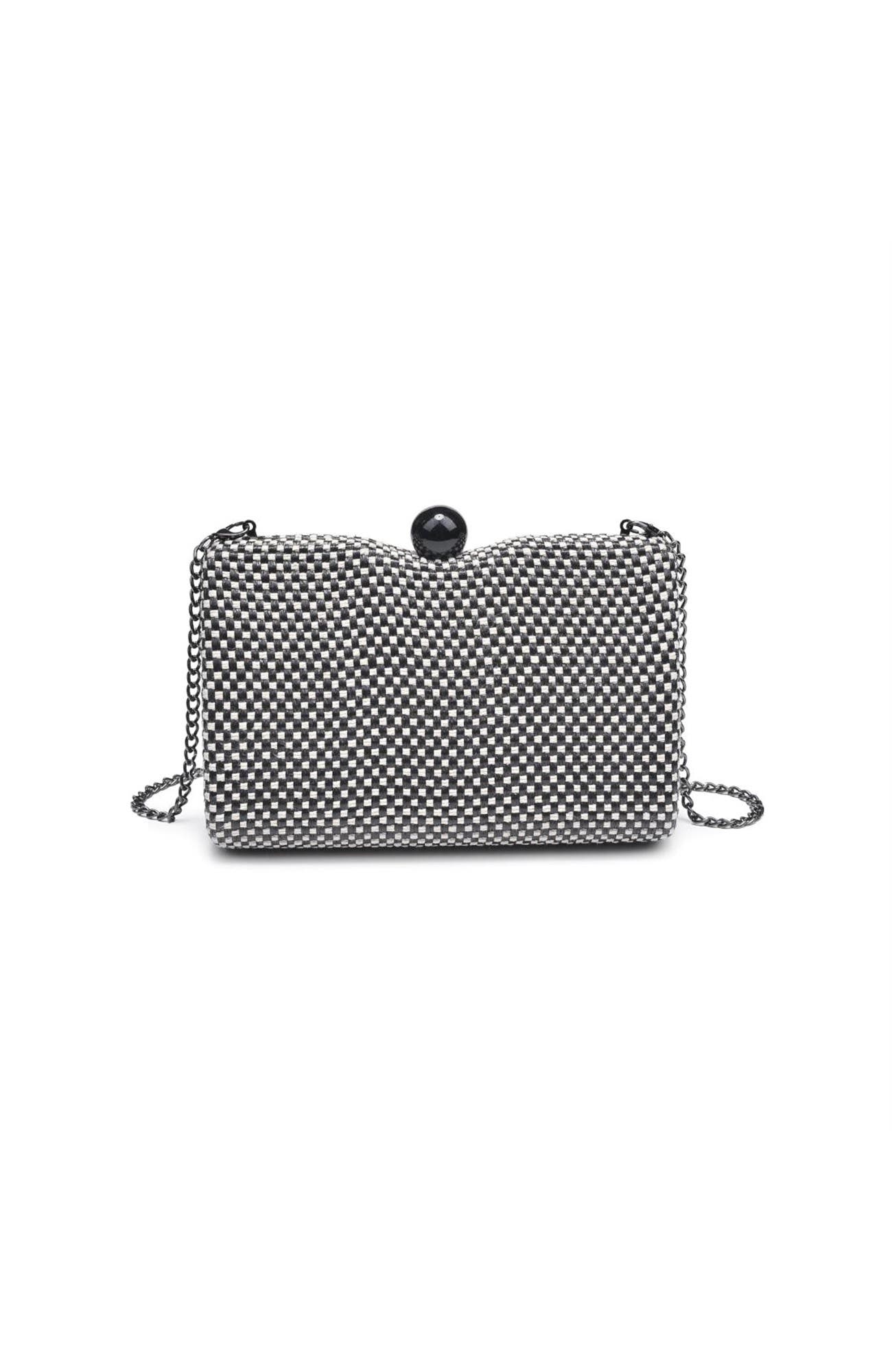 Marissa Evening Bag, Main, color, Black Ivory