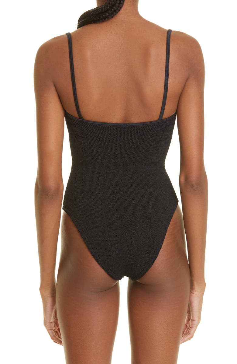 Hunza G Pamela Crinkle One-Piece Swimsuit, Alternate, color, 