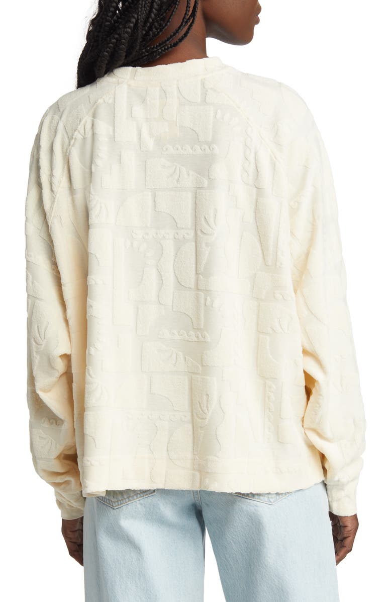 Rip Curl New Wave Cotton Blend Jacquard Sweatshirt, Alternate, color, 