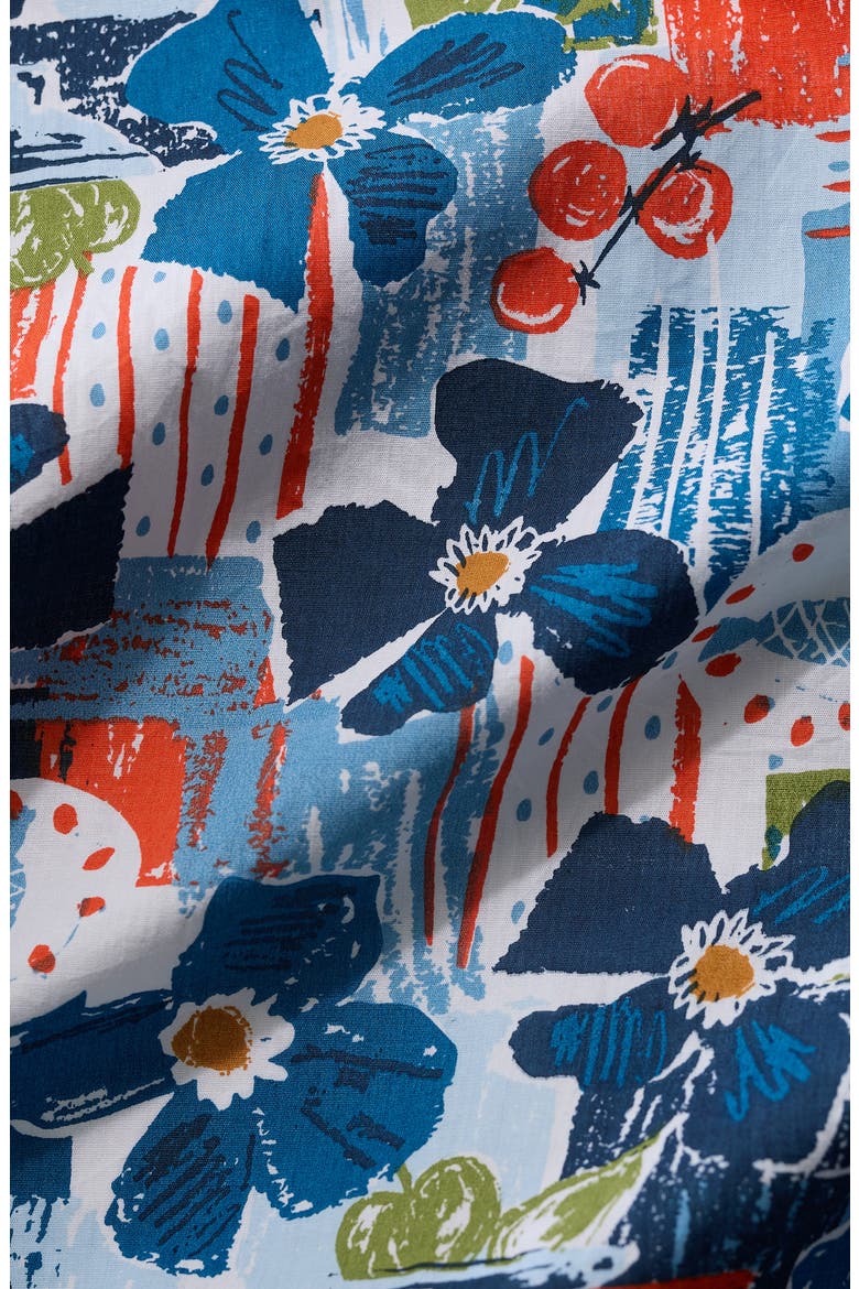 Lamorna Print Organic Cotton Midi Dress, Alternate, color, TABLE SKETCH CHALK