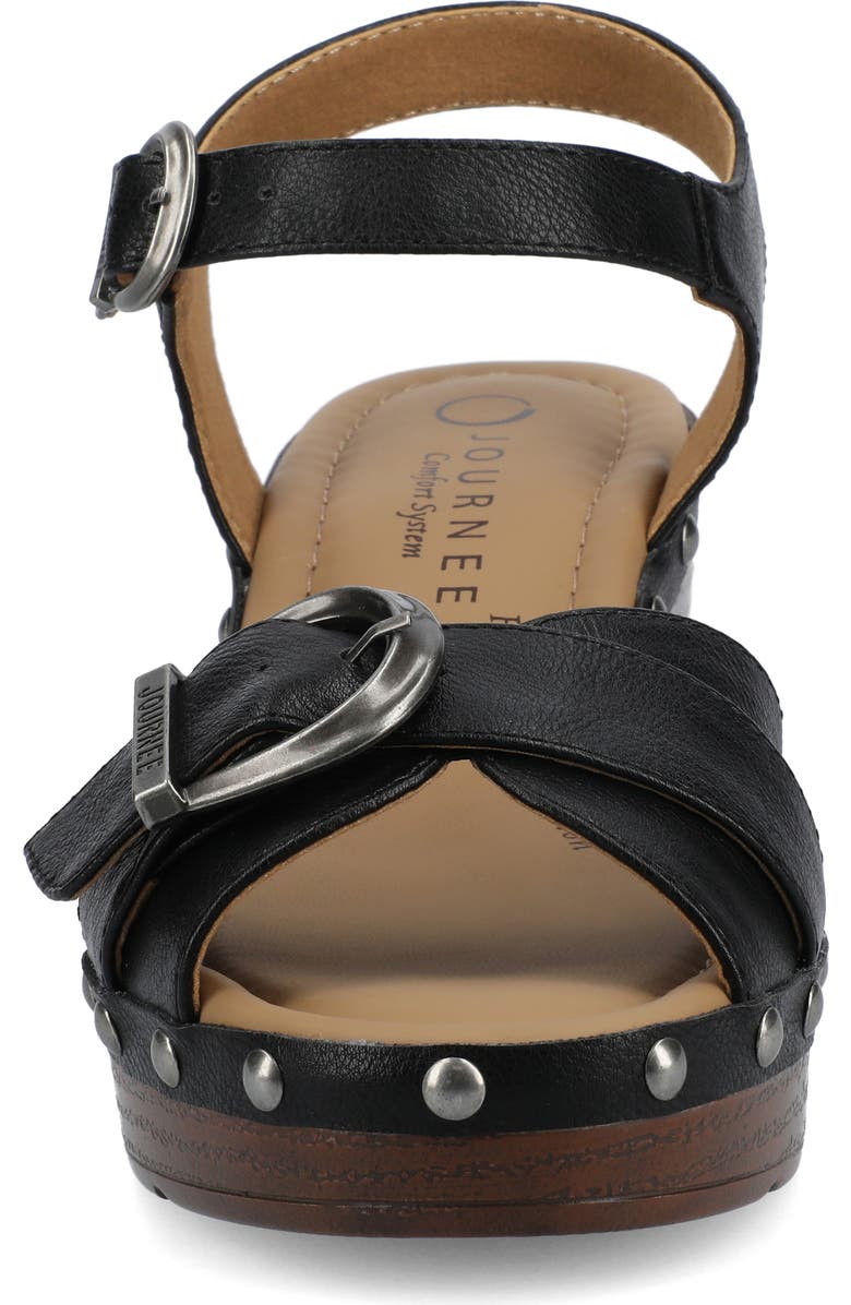 Journee Collection Sisilia Ankle Strap Platform Sandal, Alternate, color, Black