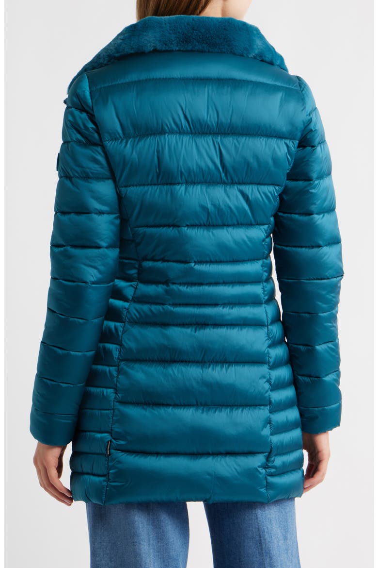 Caroline Water Repellent Satin Puffer Jacket, Alternate, color, HORIZON BLUE