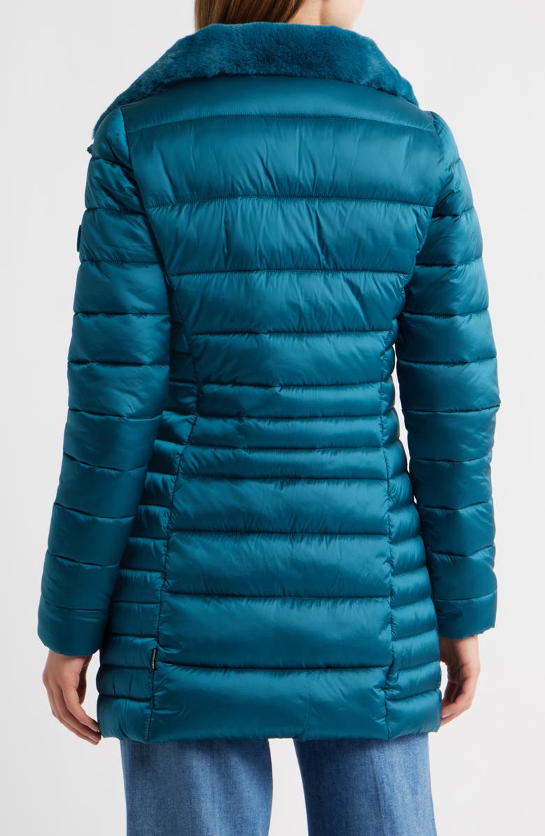 Save The Duck Caroline Water Repellent Satin Puffer Jacket, Alternate, color, Horizon Blue