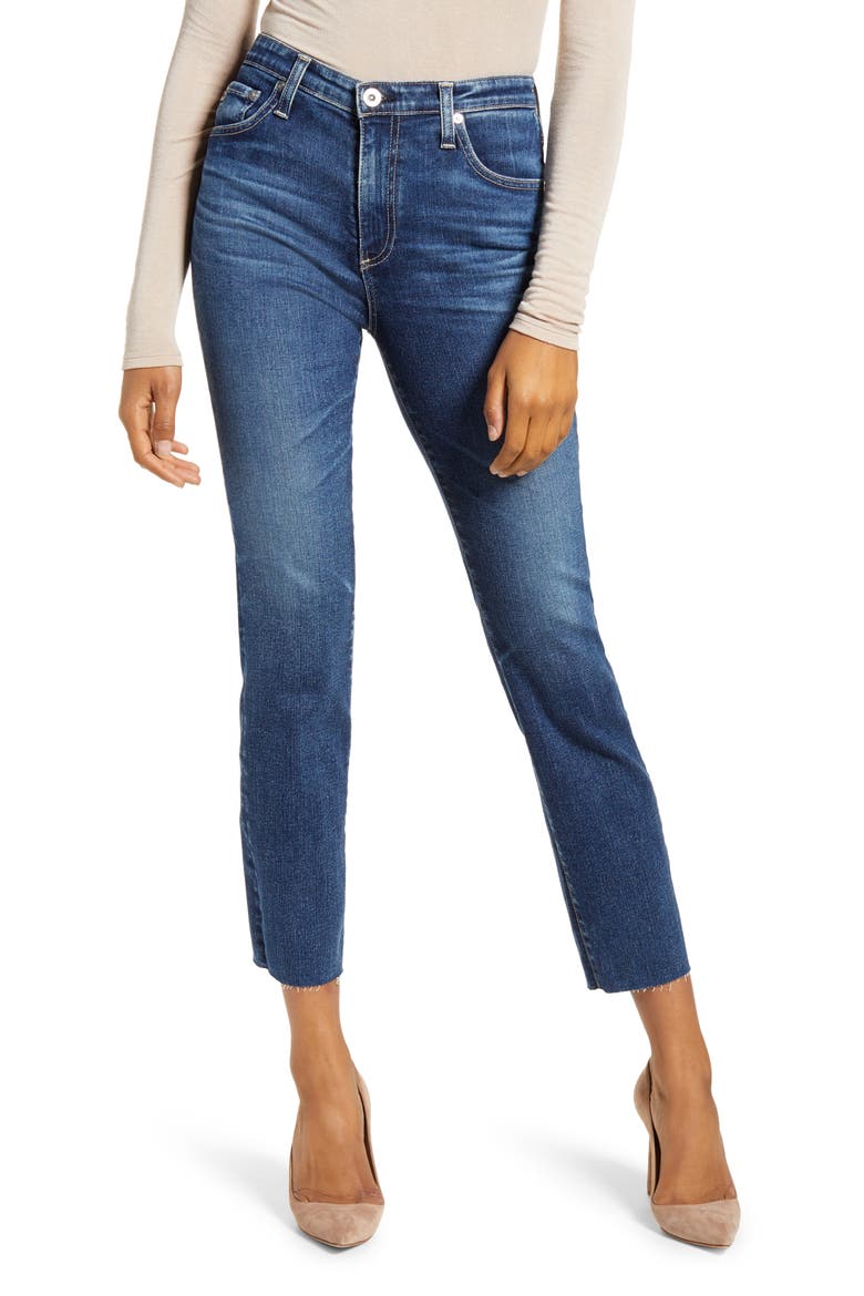 The Isabelle High Waist Ankle Straight Leg Jeans, Main, color, 13 YEARS CONSCIOUS