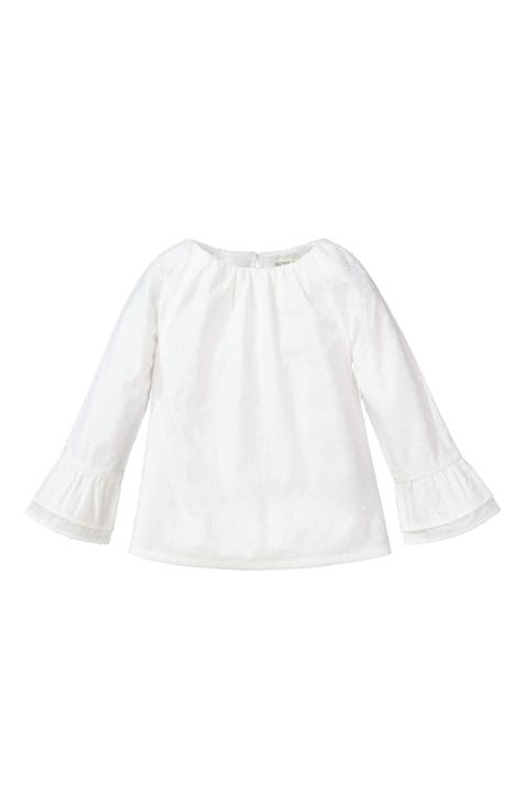 Baby Girls
 Ruffle Sleeve Top, Infant