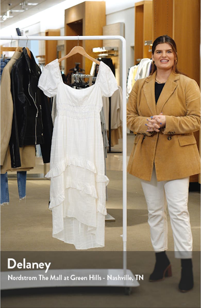 Tiered Smocked Waist Cotton Midi Dress, sales video thumbnail