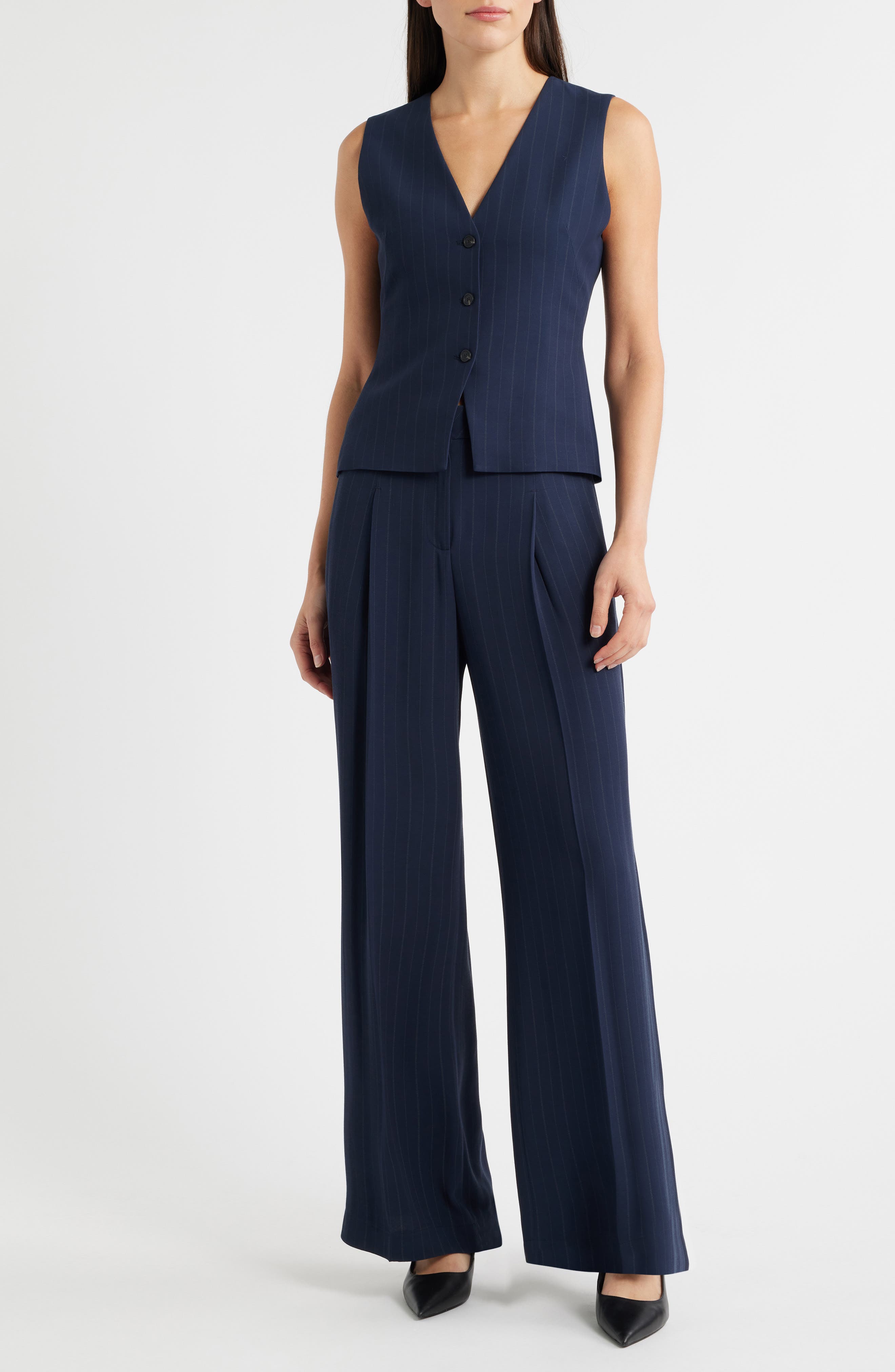Julinia Pinstripe Vest - image 2