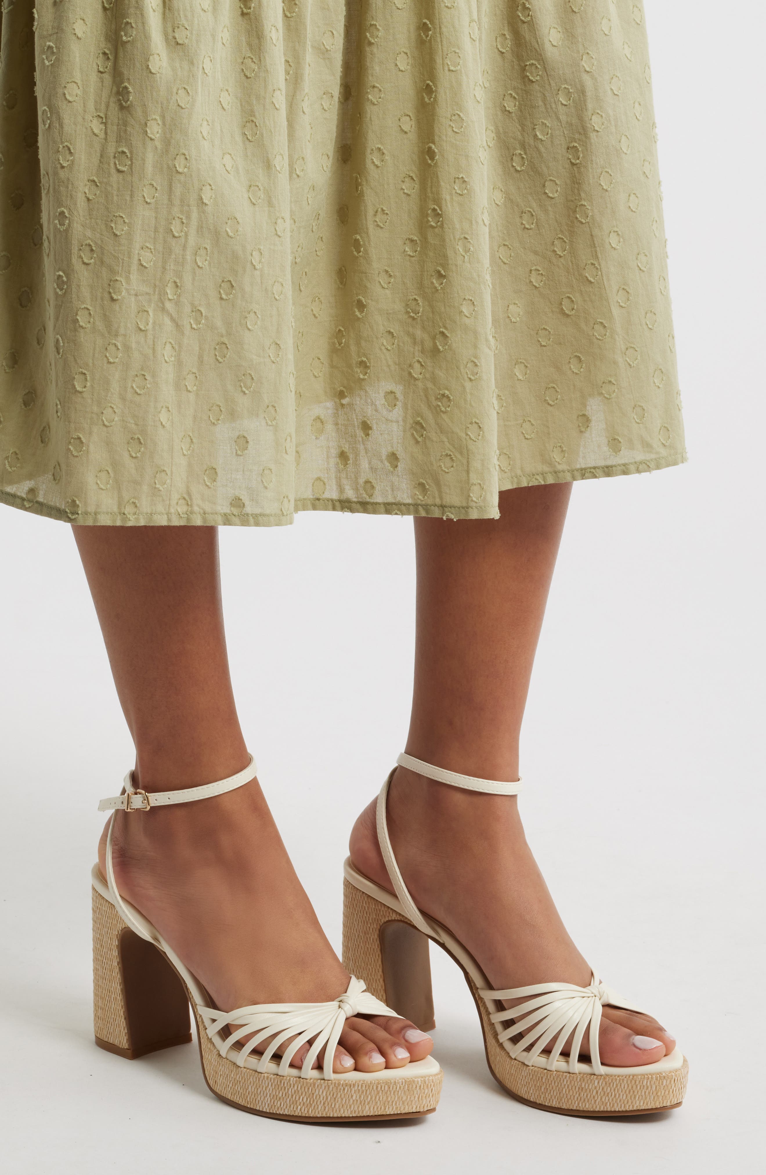 Emily Ankle Strap Platform Sandal, Alternate, color, IVORY EGRET
