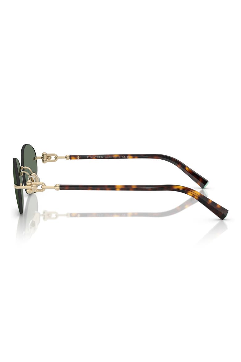 56mm Oval Sunglasses, Alternate, color, PALE GOLD / DARK GREEN