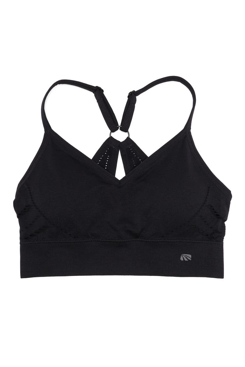 London Keyhole Racerback Sports Bra, Alternate, color, BLACK