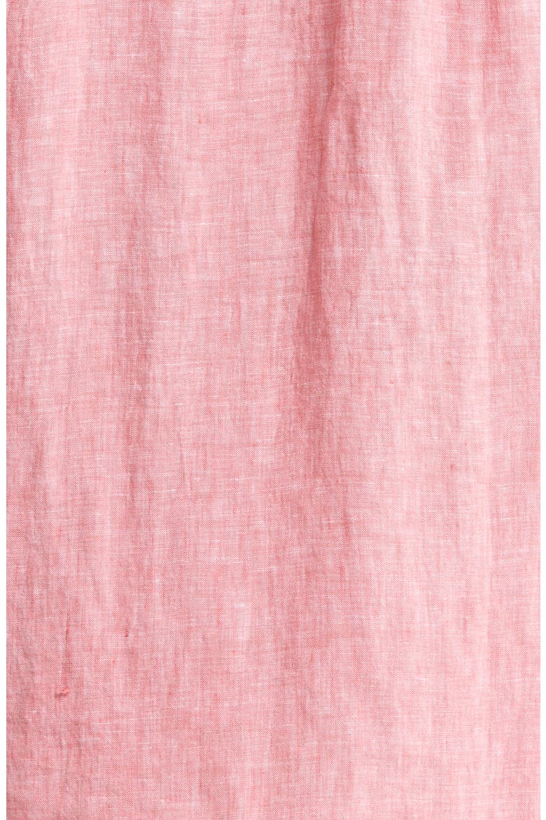 Paradise Breezer Short Sleeve Linen Button-Up Shirt, Alternate, color, RED SUNSET