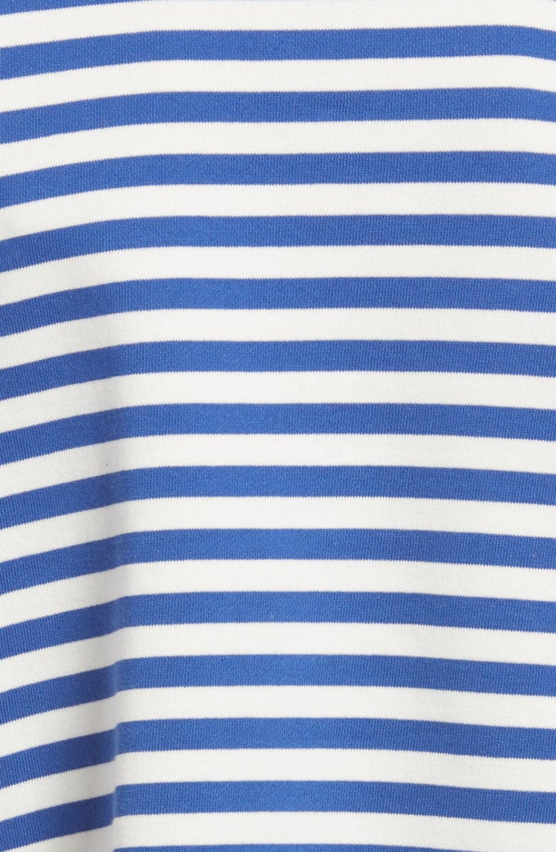 Rebecca Minkoff Talia Stripe Crop Puff Sleeve Cotton Sweatshirt, Alternate, color, 