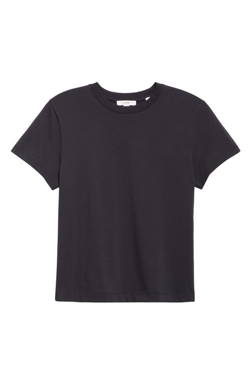 Vince Pima Cotton Crewneck T-shirt In Coastal Blue