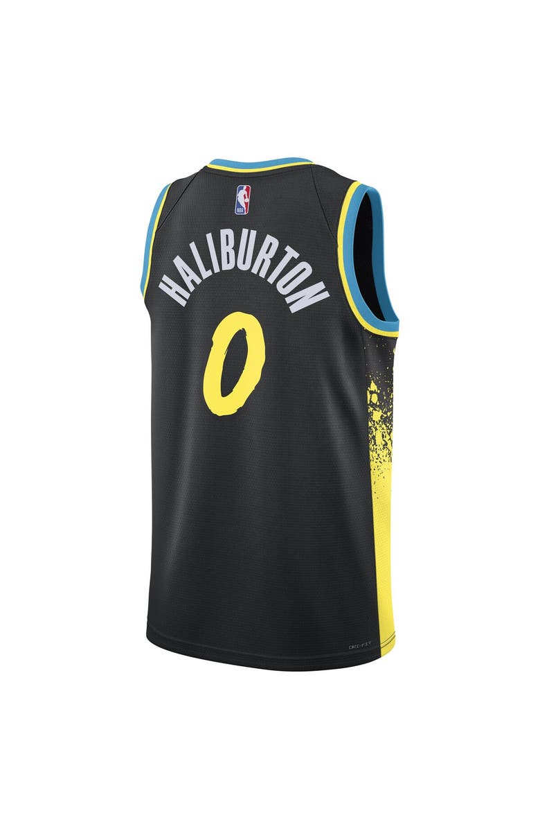 Nike Unisex Nike Tyrese Haliburton Black Indiana Pacers 2023/24 Swingman Jersey - City Edition, Alternate, color, 