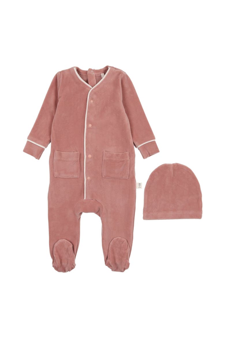 Girls Velour Footie, Main, color, Pink