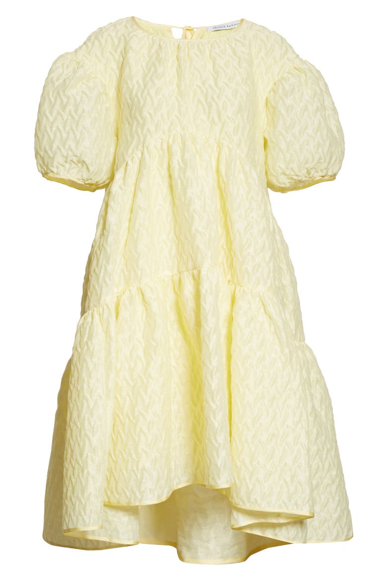 Effie Textured Linen Blend Dress, Alternate, color, YELLOW