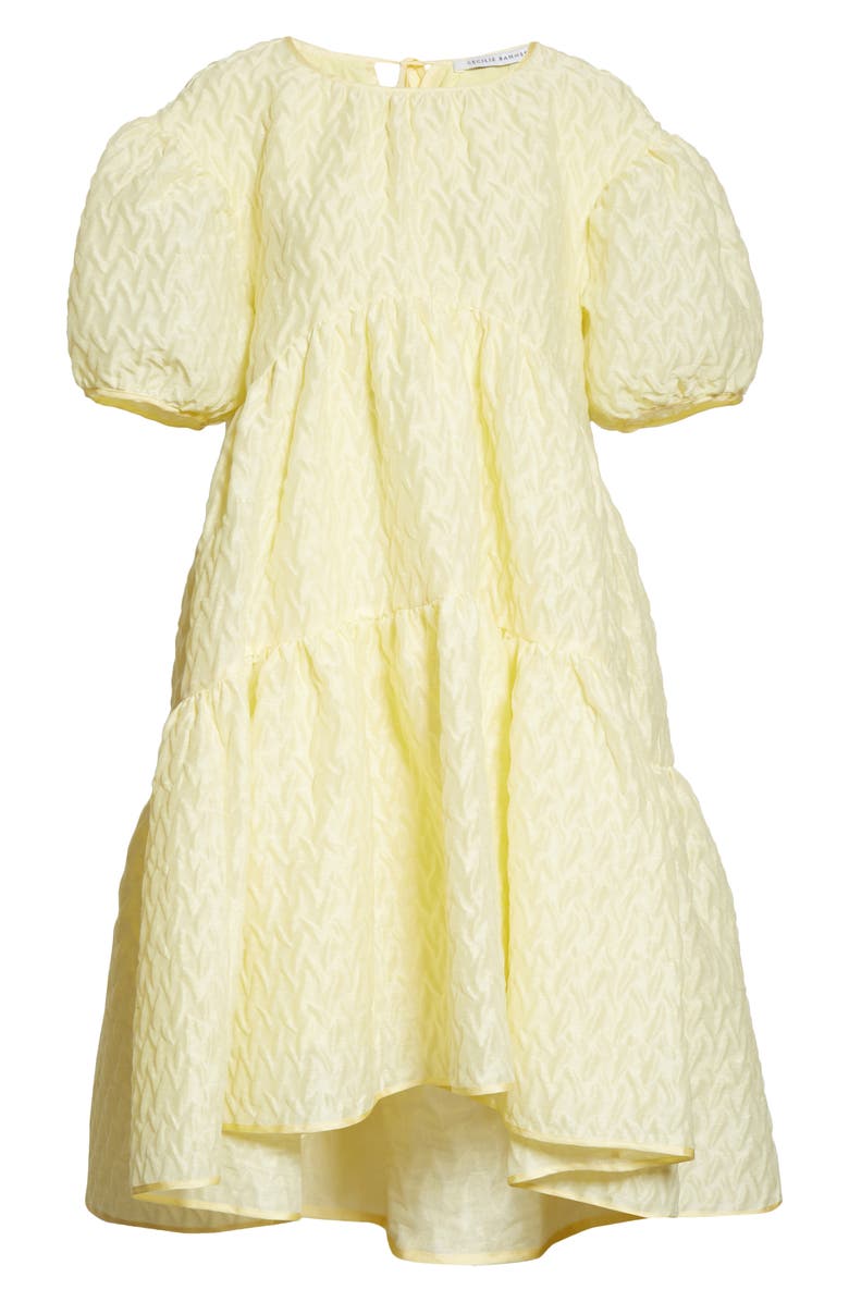 Cecilie Bahnsen Effie Textured Linen Blend Dress, Alternate, color, 