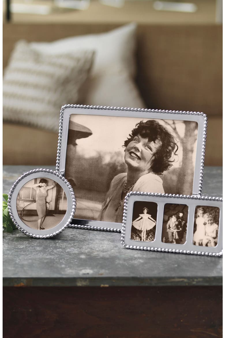 Bead Round Picture Frame, Alternate, color, NO COLOR