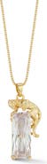 CHLOE AND MADISON Cubic Zirconia Panther Pendant Necklace