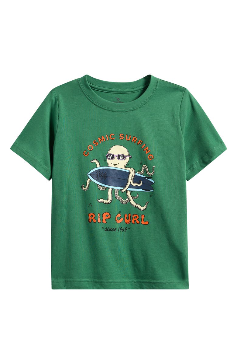 Rip Curl Kids' Cosmic Surfing Graphic T-Shirt, Main, color, Green