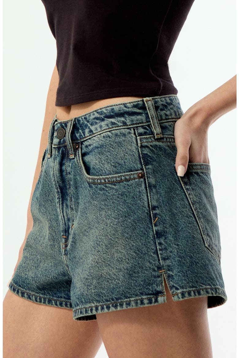 Ivy High Waist Shorts, Alternate, color, MEDIUM INDIGO