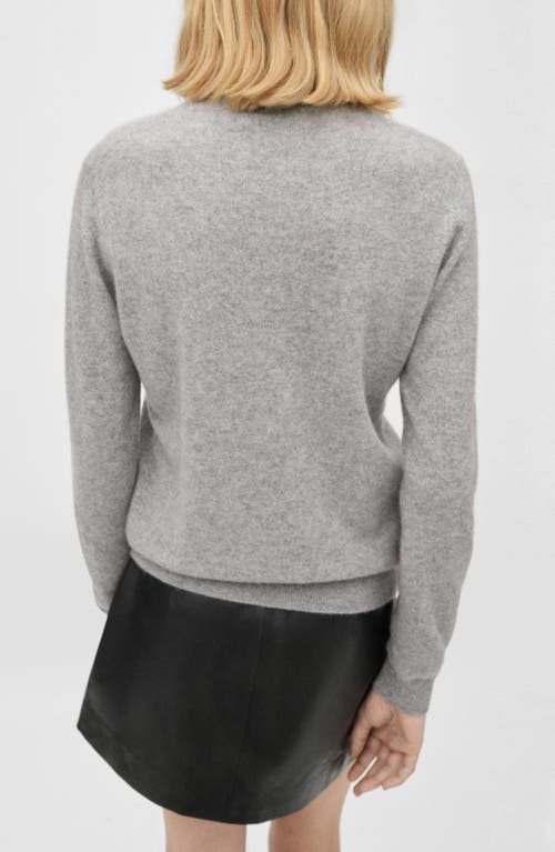 Shop Mango Cashmere Sweater In Medium Heather Grey