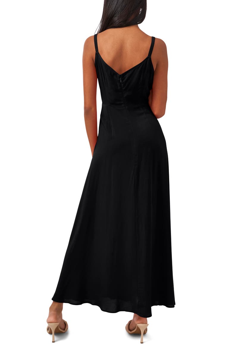 Vince Camuto Tie Front Challis Sleeveless Maxi Dress, Alternate, color,