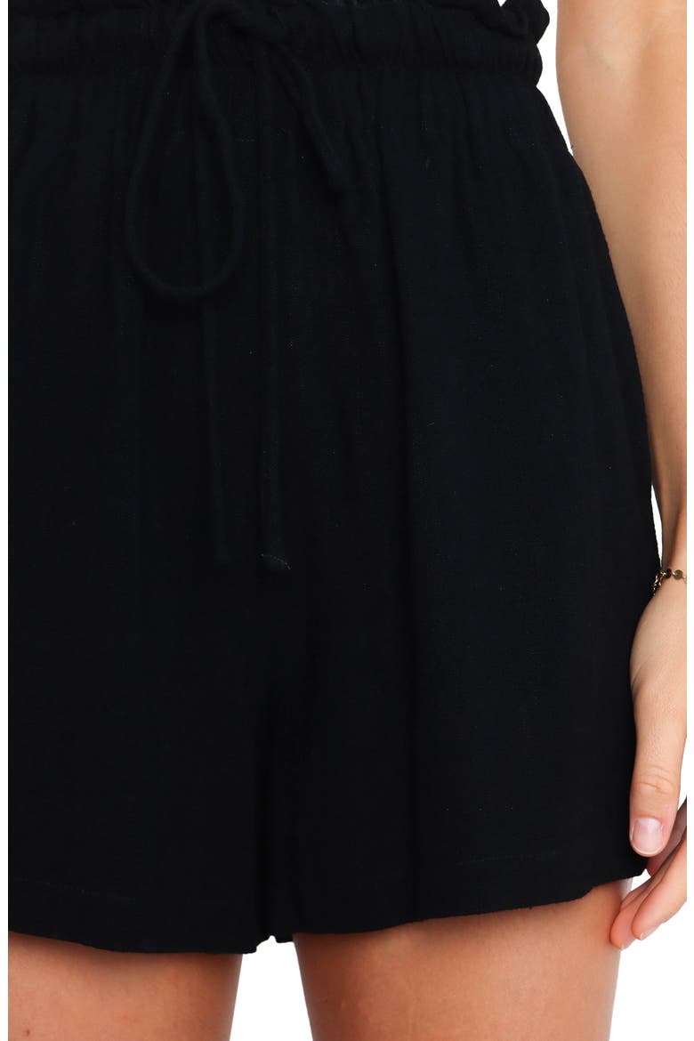 Hawthorne Paperbag Waist Shorts, Alternate, color, BLACK