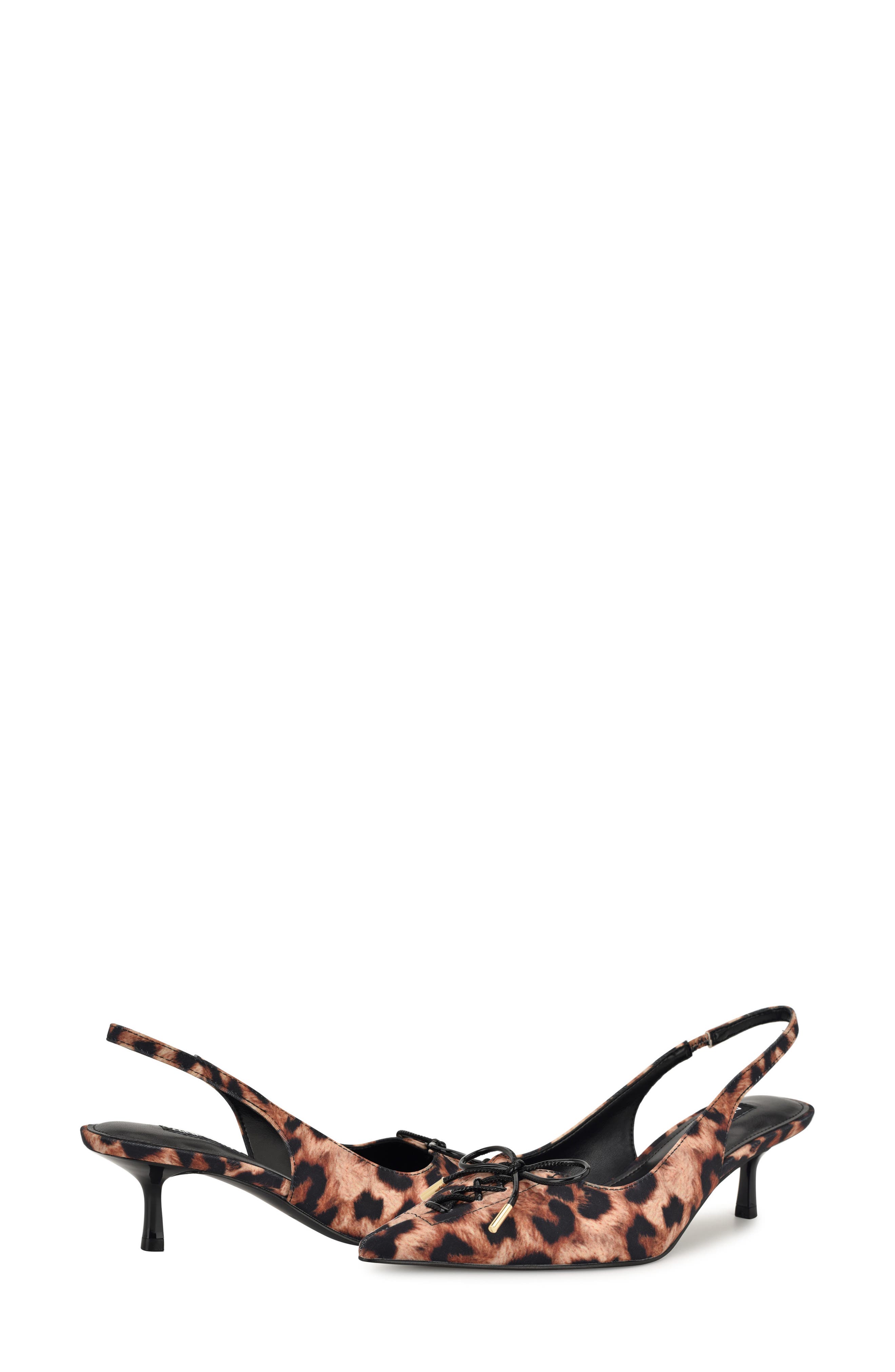 Nine West Anora Slingback Pointed Toe Pump, Alternate, color, Dark Natural