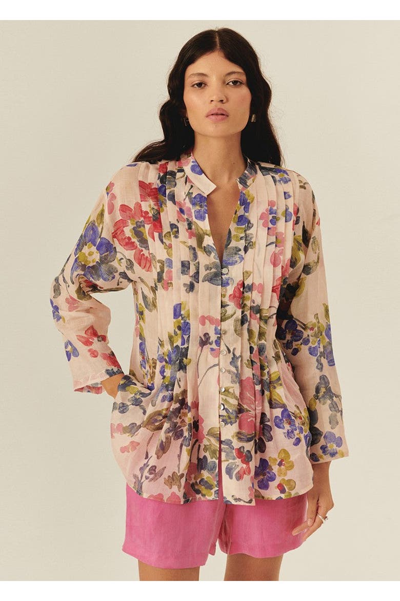 Jazlyn Floral Printed Blouse, Main, color, MULTI COLOR