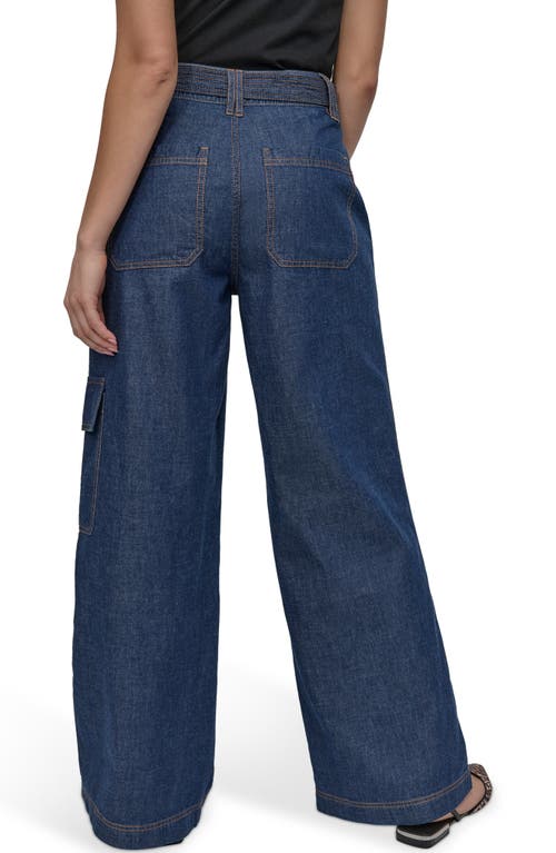 Dkny Womens Textured Top Lightweight Wide Leg Jeans