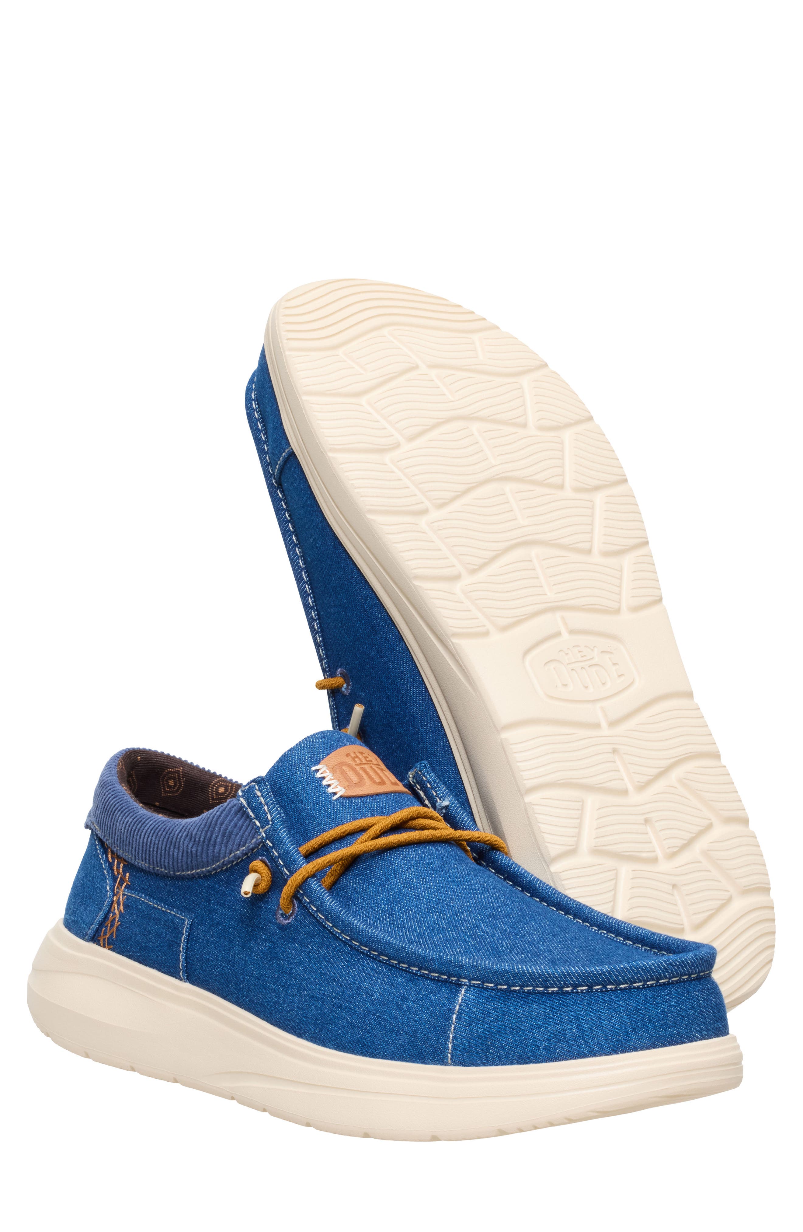 Hey Dude Wally Comfort Patchwork Slip-On, Alternate, color, Blue