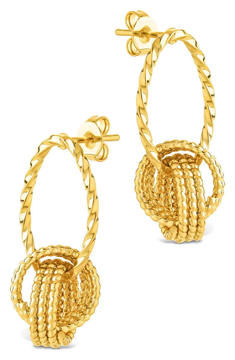 Sterling Forever Jane Braided Dangle Earrings, Alternate, color, Gold