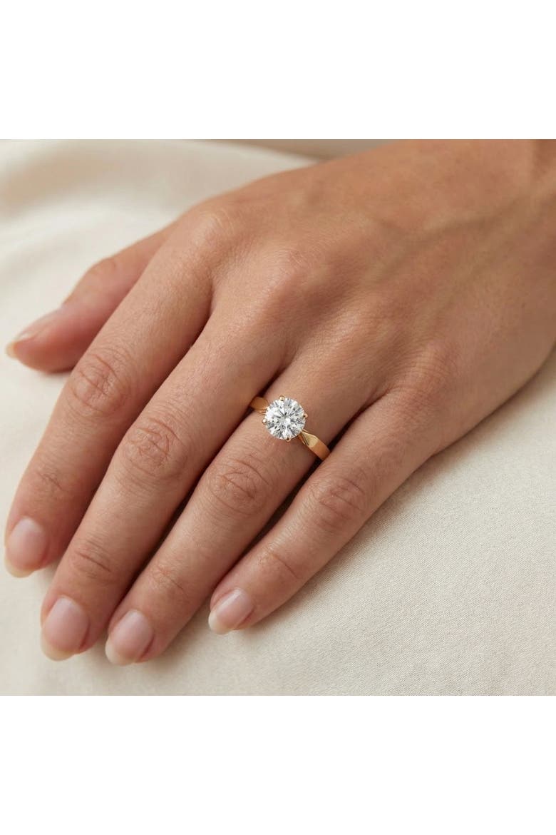 Certified 1 1/2Ct Solitaire Diamond Engagement Ring 14k Gold Lab Grown, Alternate, color, 14k Yellow Gold