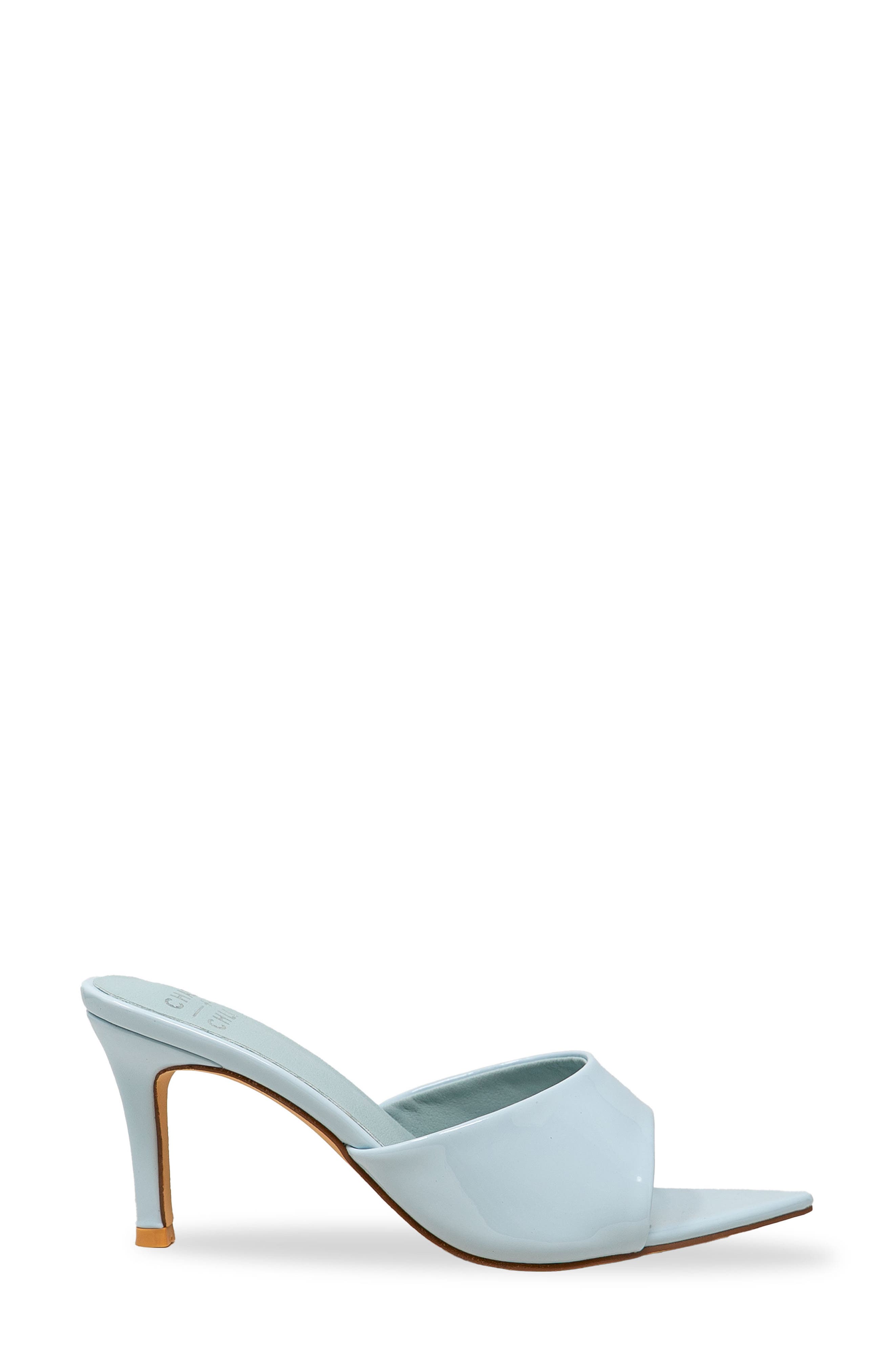 Glossy Finish Stiletto Sandal, Alternate, color, BLUE PATENT