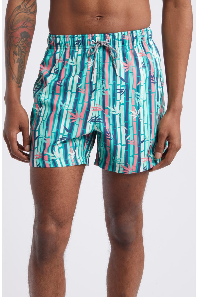 Bambusa Mid Length Swim Trunks, Main, color, MULTI