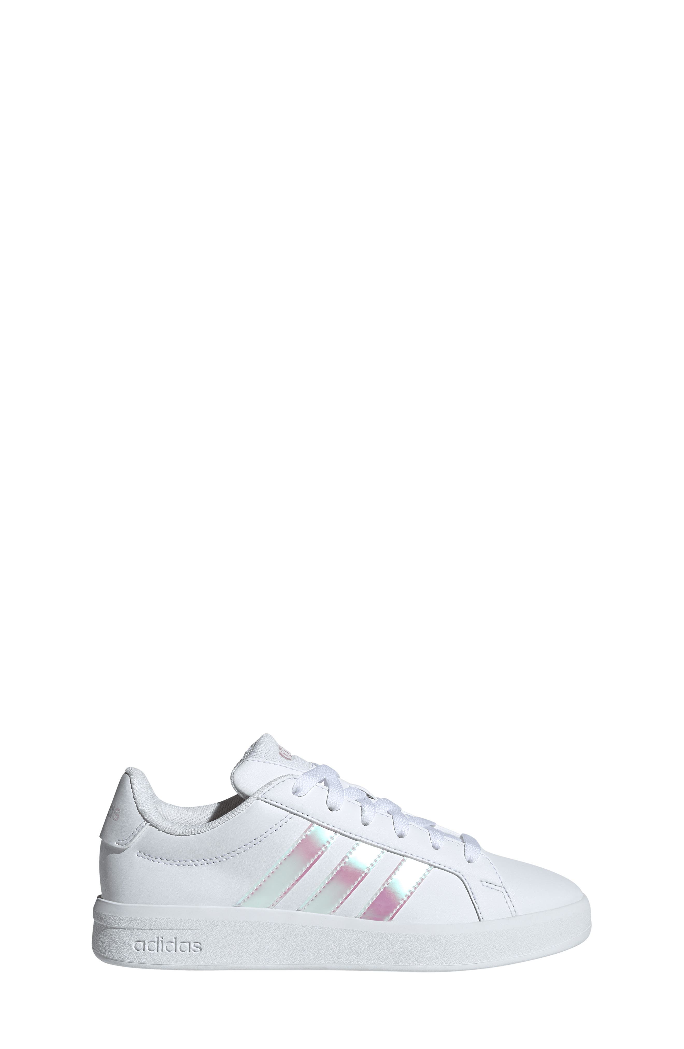adidas Kids' Grand Court 3.0 Sneaker, Alternate, color, White/ Iridescent/ Pink